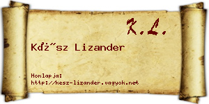Kész Lizander névjegykártya